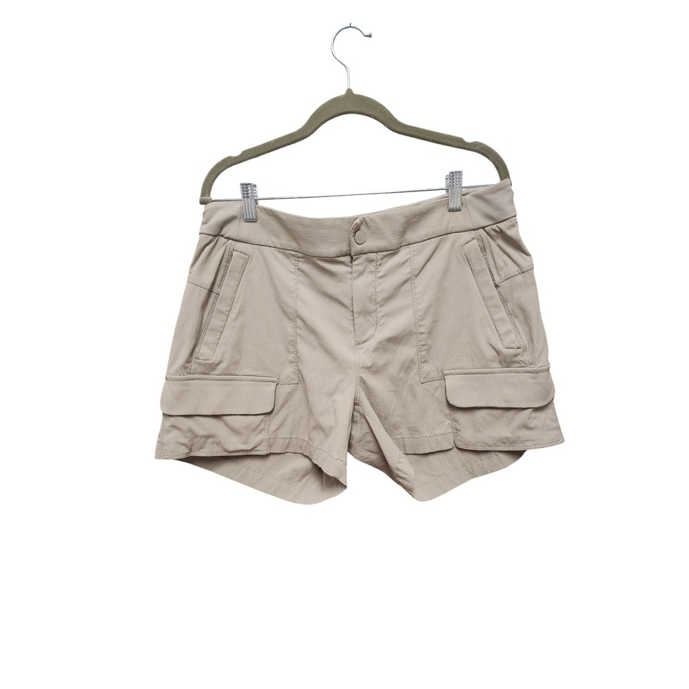 Activewear Hiking Athleta Trekkie Cargo Hiking Shorts Tan Khaki  14 S/75524 SP17